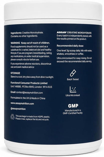 Creatine Monohydrate, Ultra-Micronised, 300g, 100 Servings.