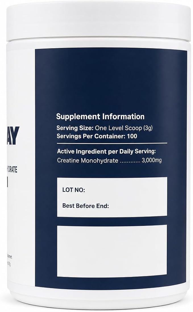 Creatine Monohydrate, Ultra-Micronised, 300g, 100 Servings.